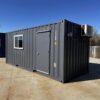 20ft  Slate Gray Shiplap 120V Shipping Container Office Minisplit with HVAC